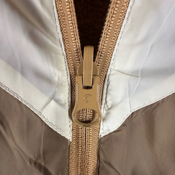 Zyia Med Reversible Camel Sierra Fleece Lined Jacket Retro 80's 90's Active Warm - Picture 8 of 14